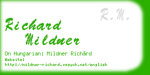 richard mildner business card
